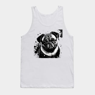 Abstract Pug: Ink Splatter Tank Top